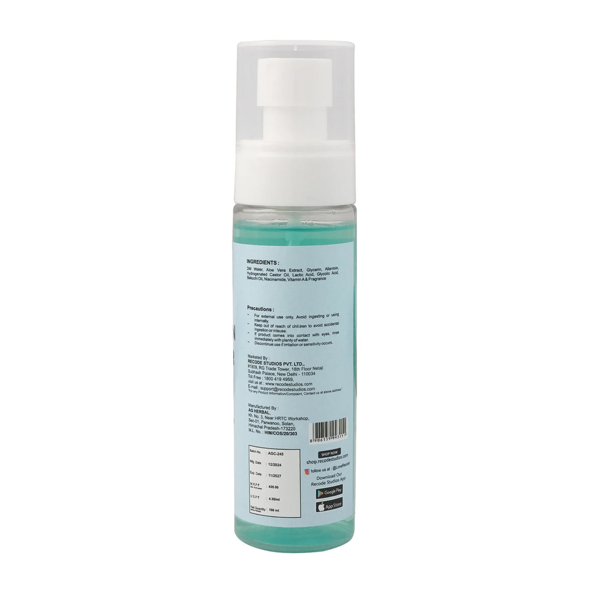 Recode Face Toning Mist