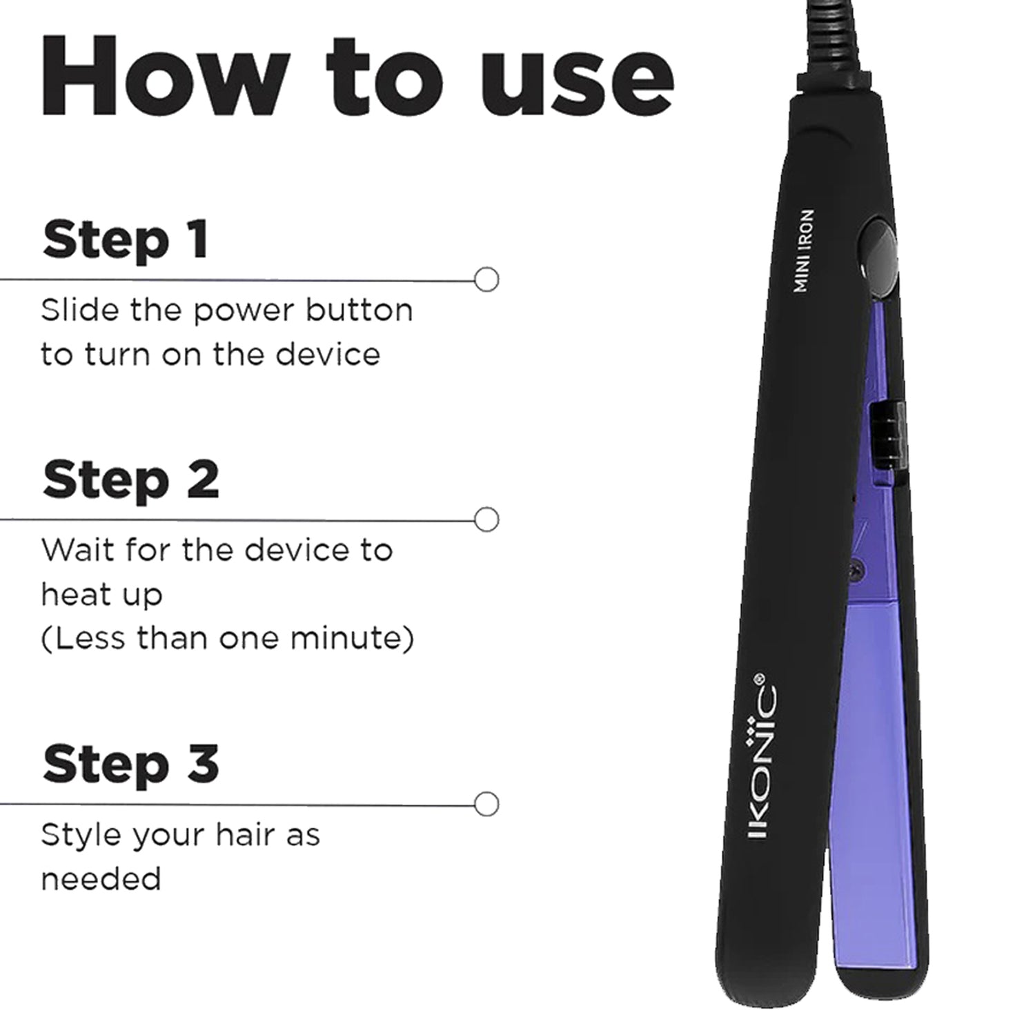 Ikonic Mini Hair Iron Straightner