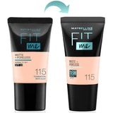 Maybelline Fit Me Matte + Poreless Liquid Foundation Tube 18Ml