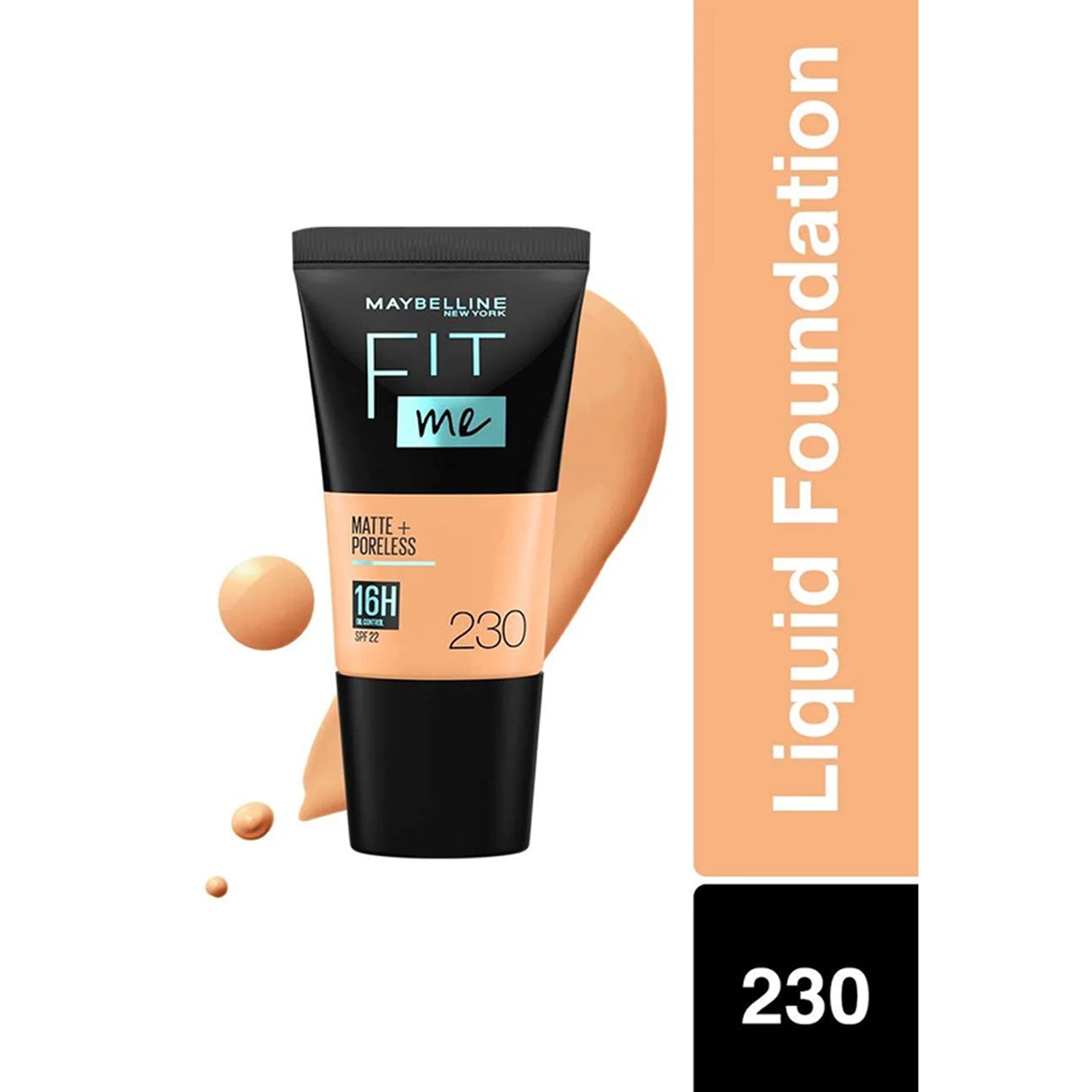 Maybelline Fit Me Matte + Poreless Liquid Foundation Tube 18Ml
