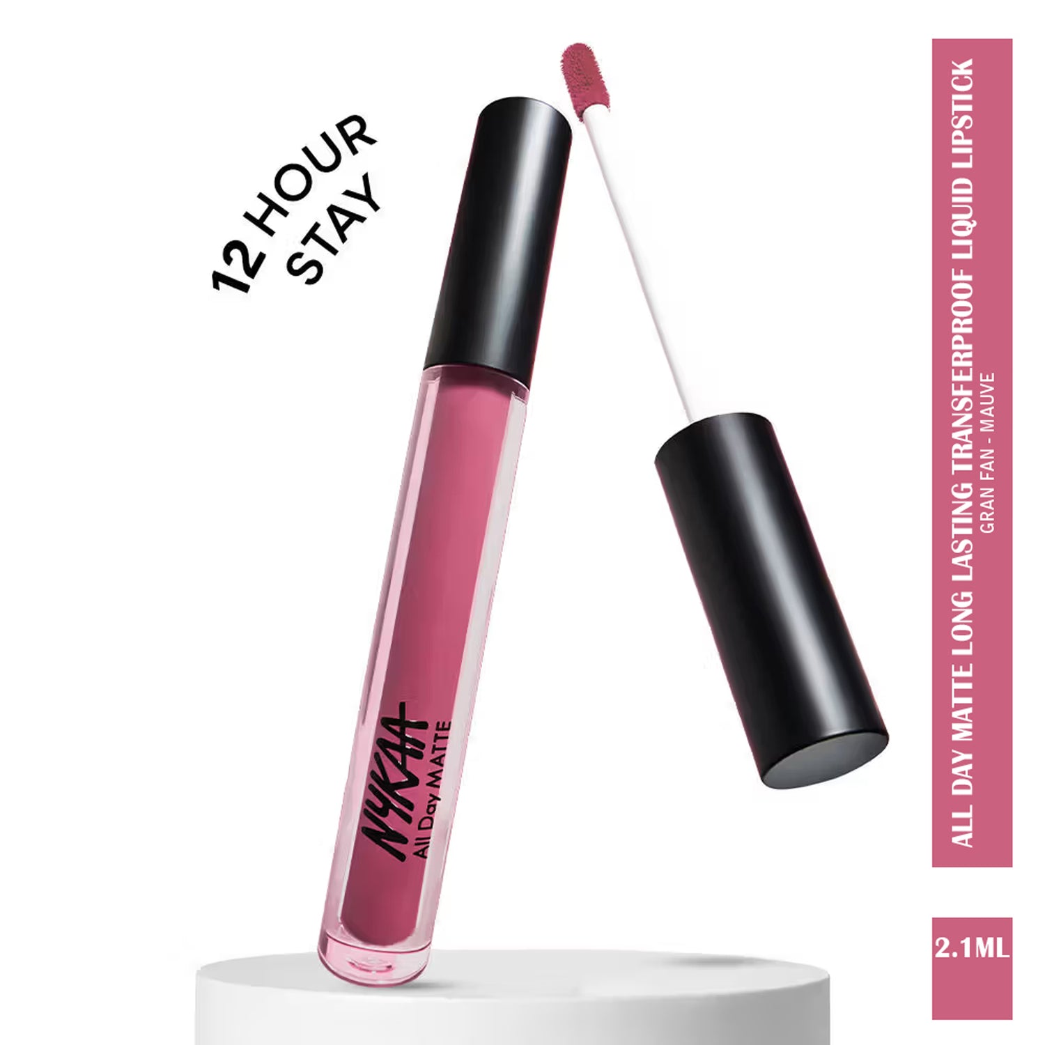 Nykaa All Day Matte Waterproof Transfer Proof 12H Liquid Lipstick 2.1Ml