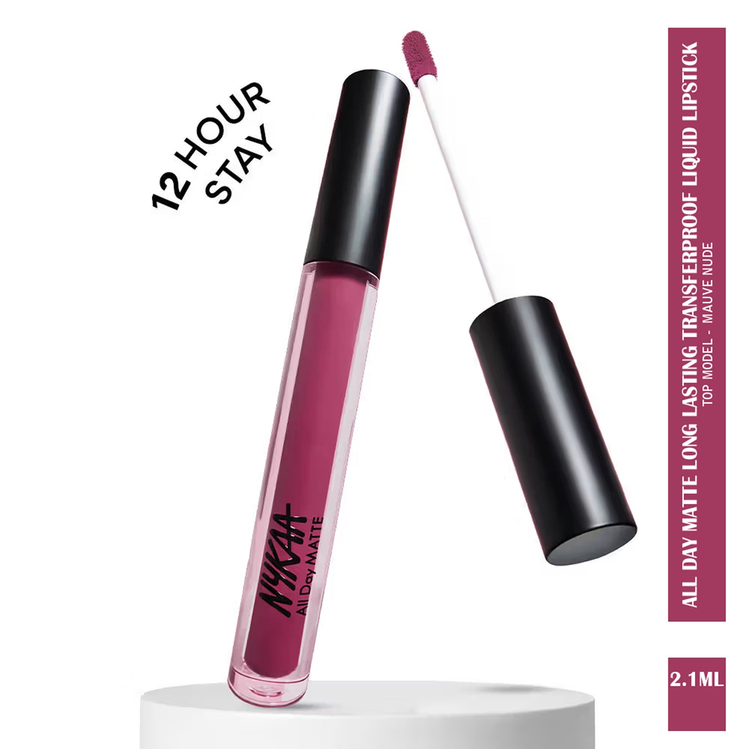 Nykaa All Day Matte Waterproof Transfer Proof 12H Liquid Lipstick 2.1Ml