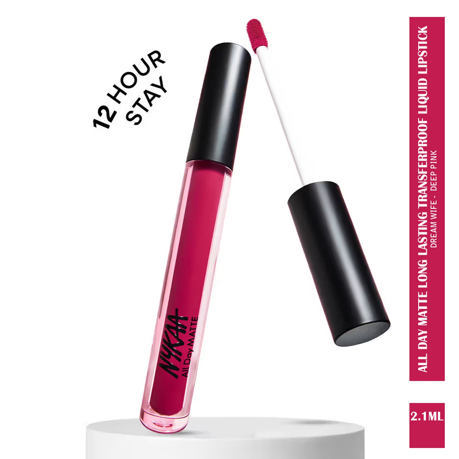 Nykaa All Day Matte Waterproof Transfer Proof 12H Liquid Lipstick 2.1Ml