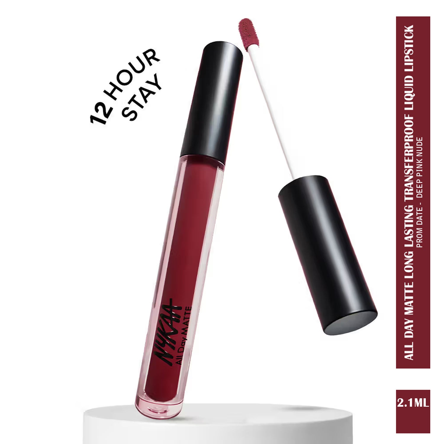 Nykaa All Day Matte Waterproof Transfer Proof 12H Liquid Lipstick 2.1Ml