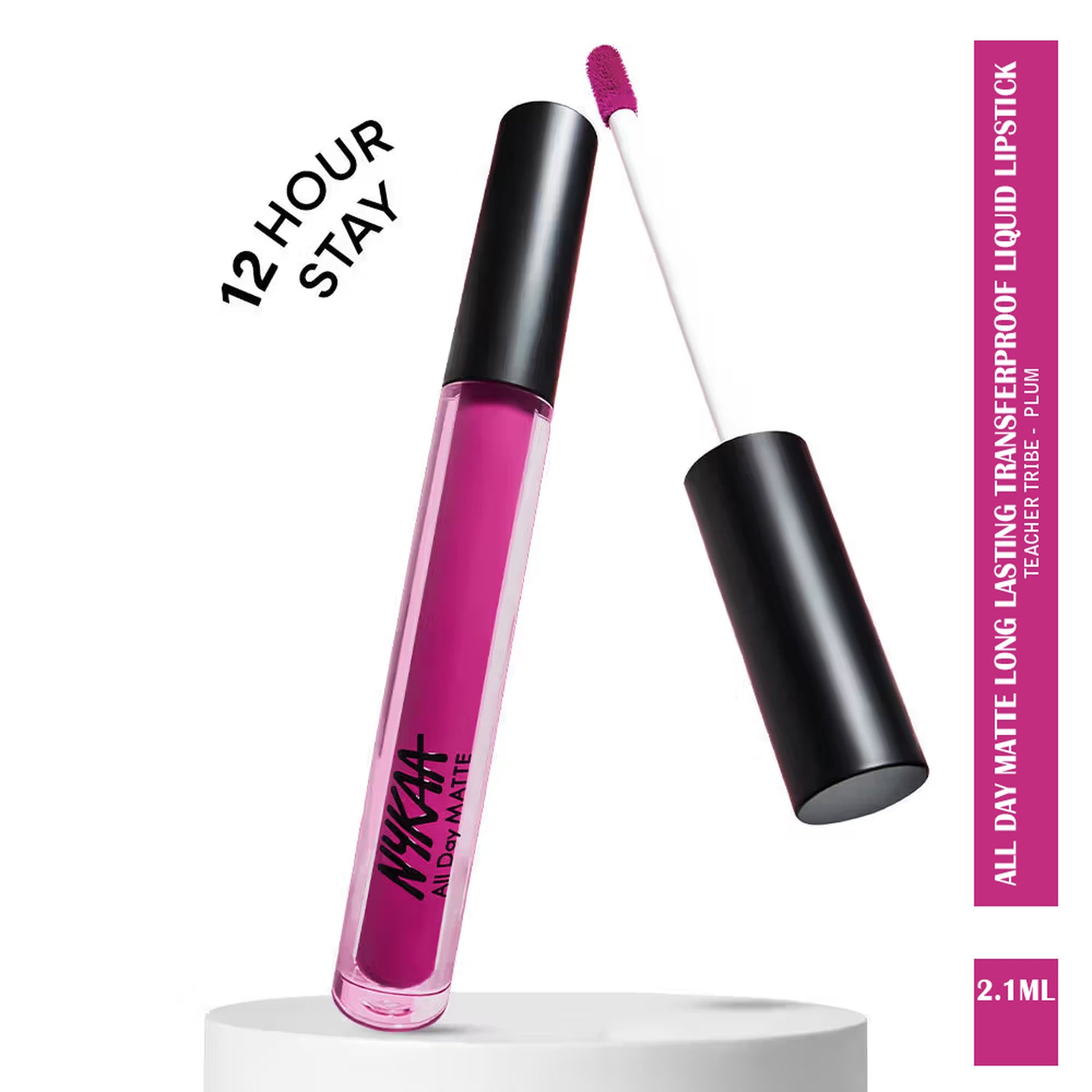 Nykaa All Day Matte Waterproof Transfer Proof 12H Liquid Lipstick 2.1Ml