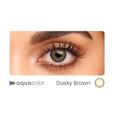 Aqua Color Contact Lenses Dusky Brown