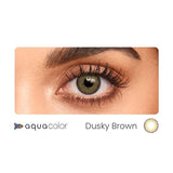 Aqua Color Contact Lenses Dusky Brown