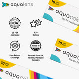 Aqua Color Contact Lenses Midnight Black
