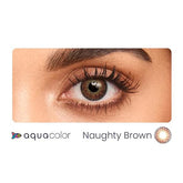 Aqua Color Contact Lenses Naughty Brown