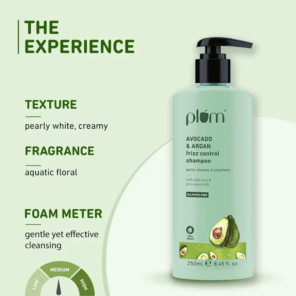 Plum Avocado Argan Frizz Control Shampoo 250Ml