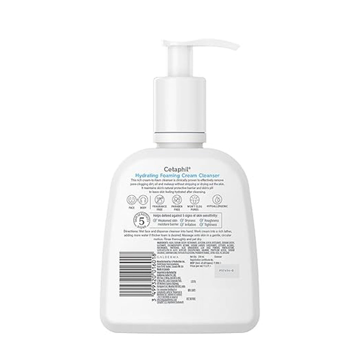 Cetaphil Hydrating Foaming Cream Cleanser 236 Ml
