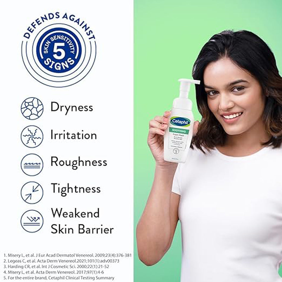 Cetaphil Soothing Foam Wash For Dry To Normal 200Ml