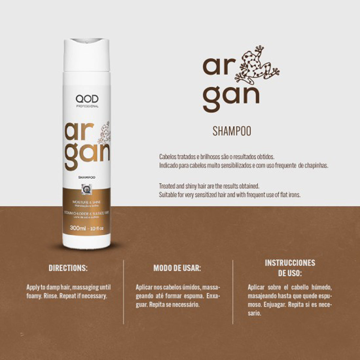 Qod Professional Argan Shampoo For Moisture & Shine