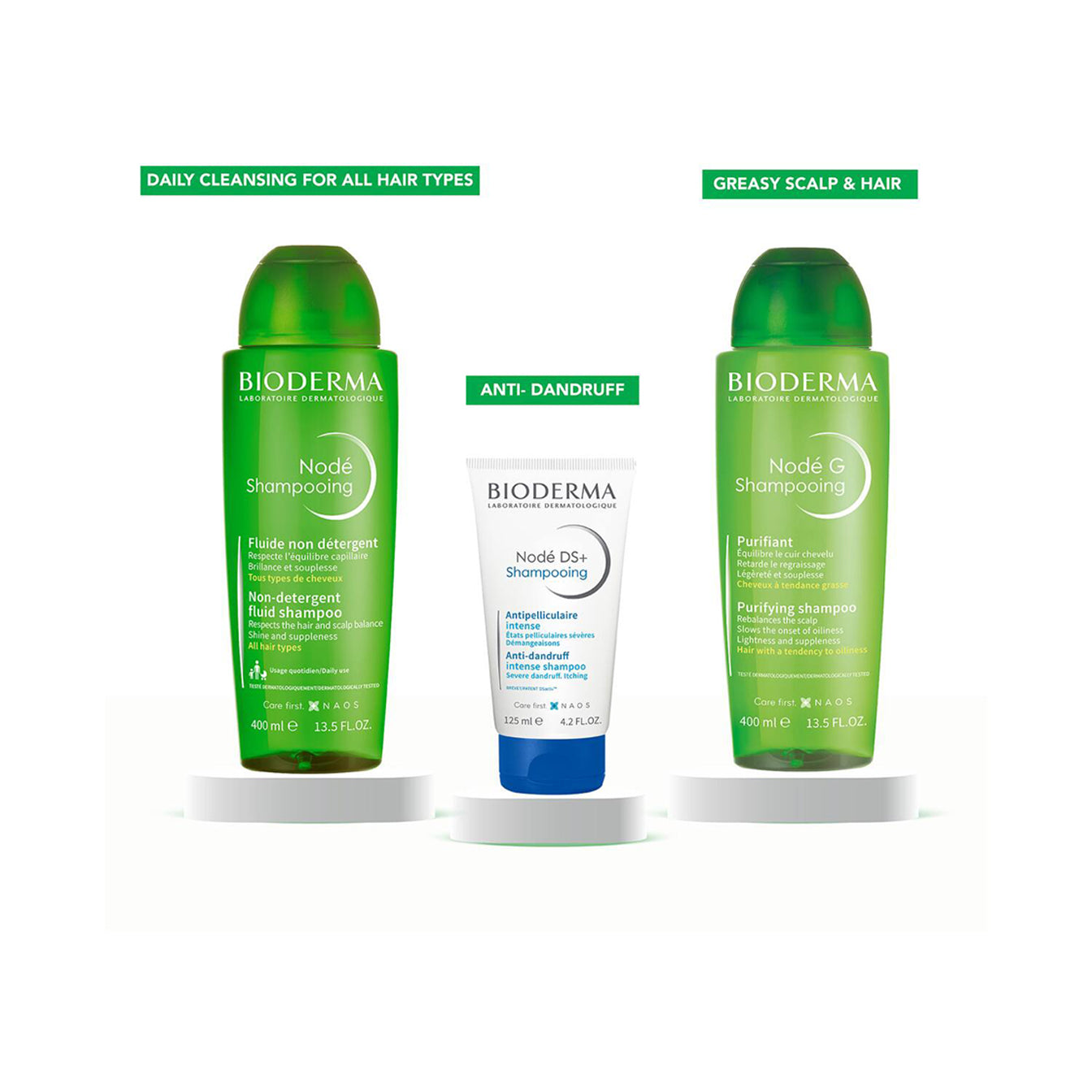 Bioderma Node Shampooing Fluide Non -Detergent Fluid Shampoo 400Ml