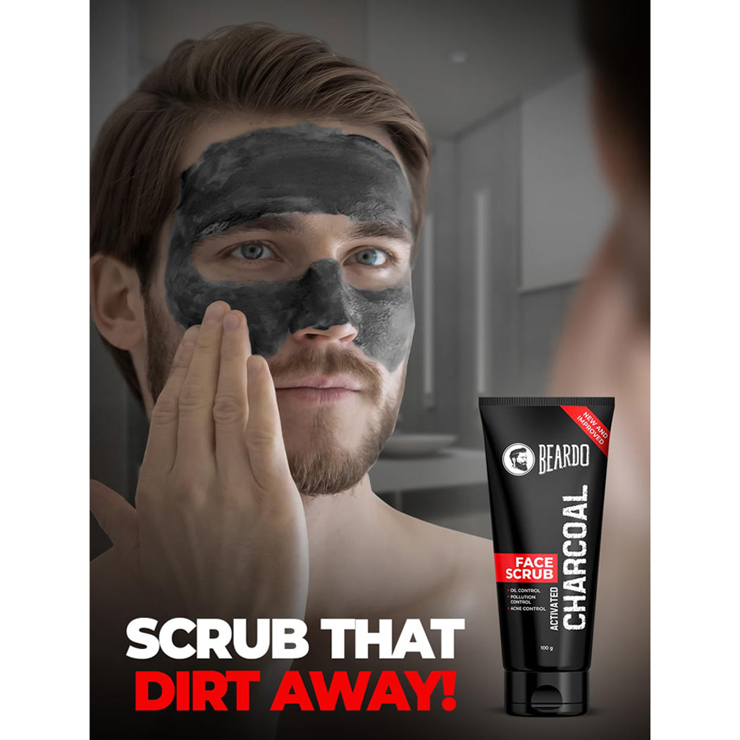 Beardo Activated Charcoal Face Scrub 100G