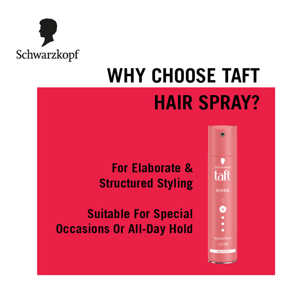 Schwarzkopf Taft Hairspray For Radiant Shine 250Ml