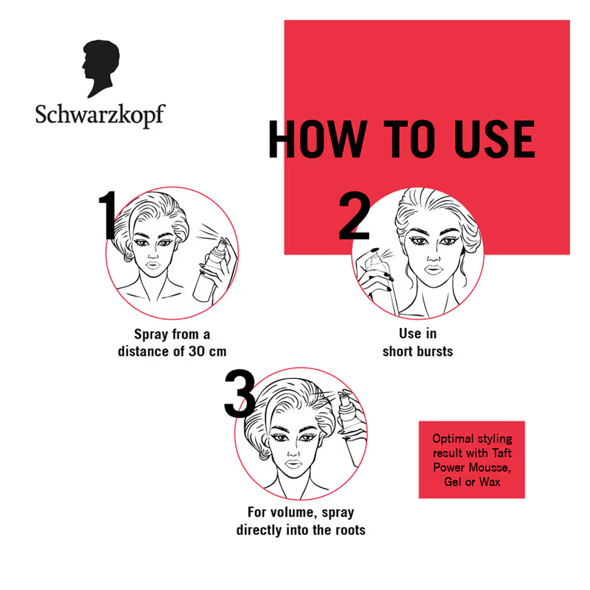 Schwarzkopf Taft Hairspray For Radiant Shine 250Ml