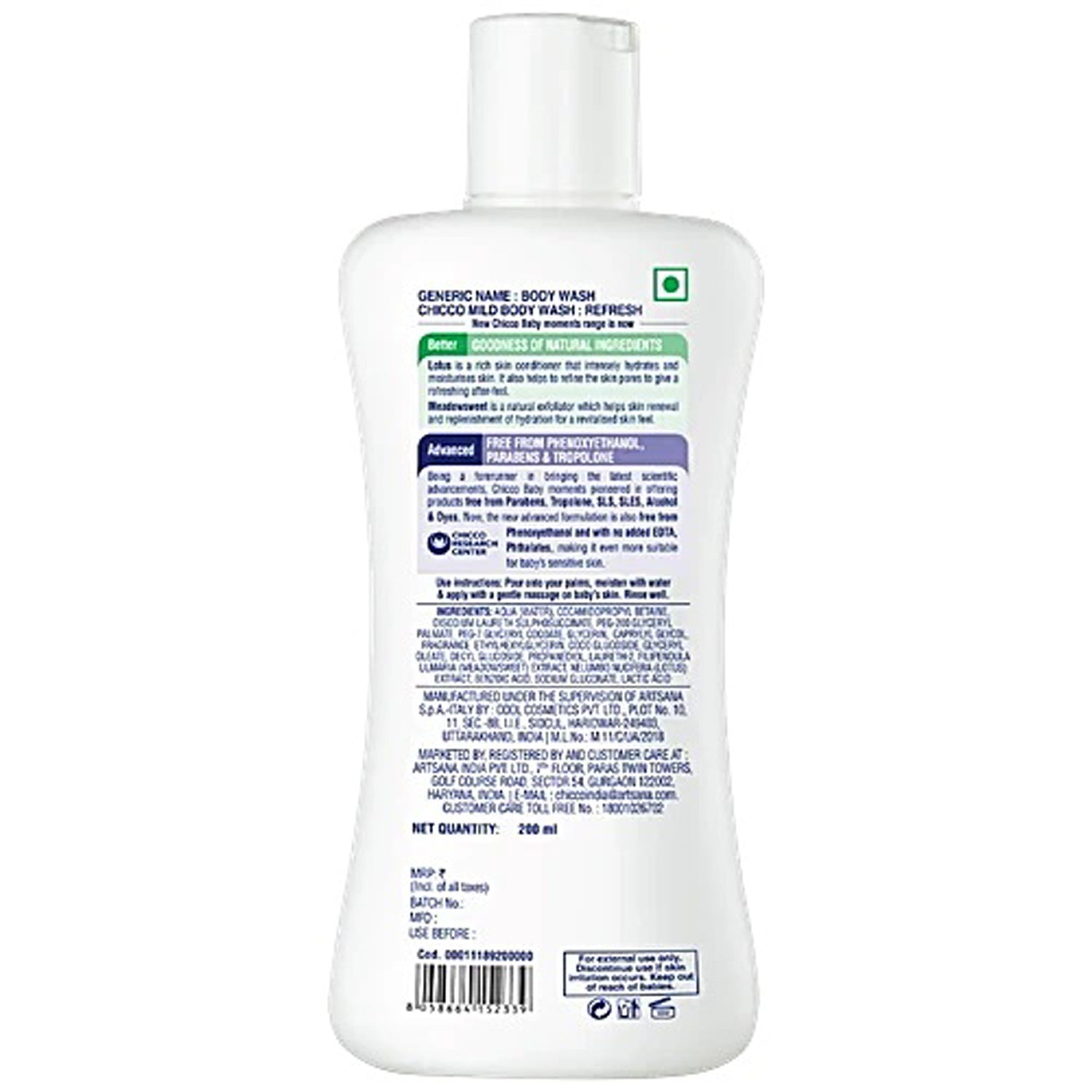 Chicco Baby Mild Bodywash Refresh