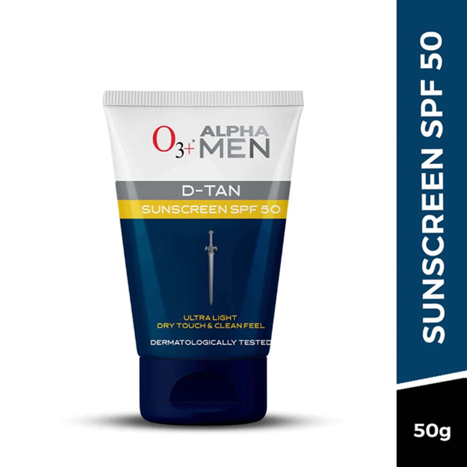 O3+ Alpha Men D-Tan Sunscreen Spf 50 Ultra Light Dry Touch & Clean Feel