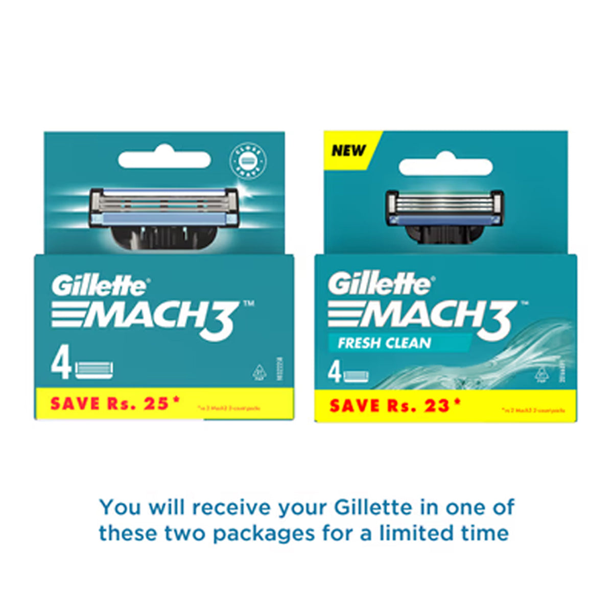 Gillette Mach3 Fresh Clean 4N Cartridges