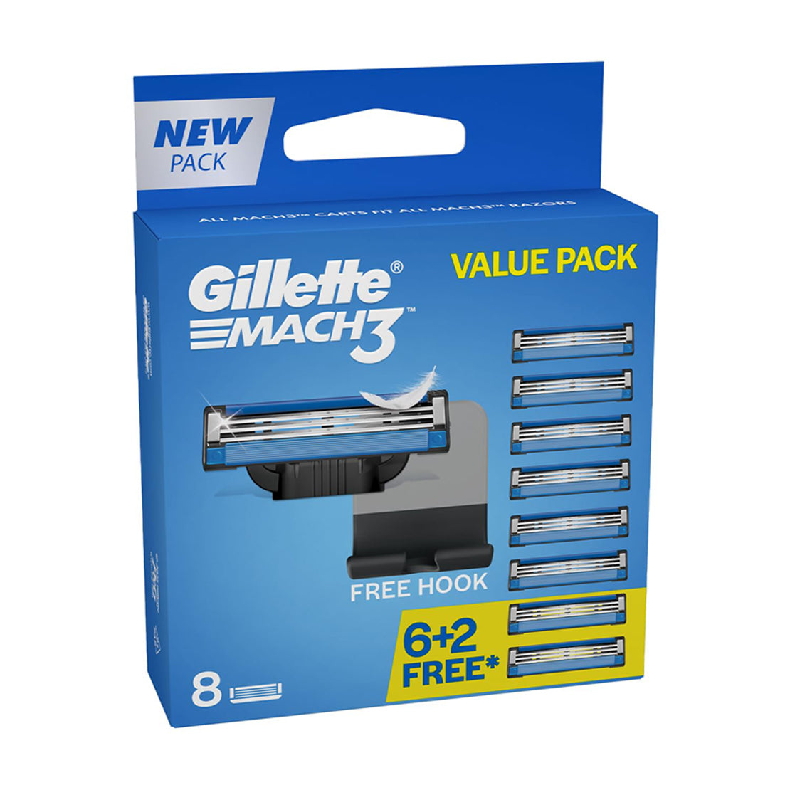 Gillette Mach3 Fresh Clean 8N Cartridges