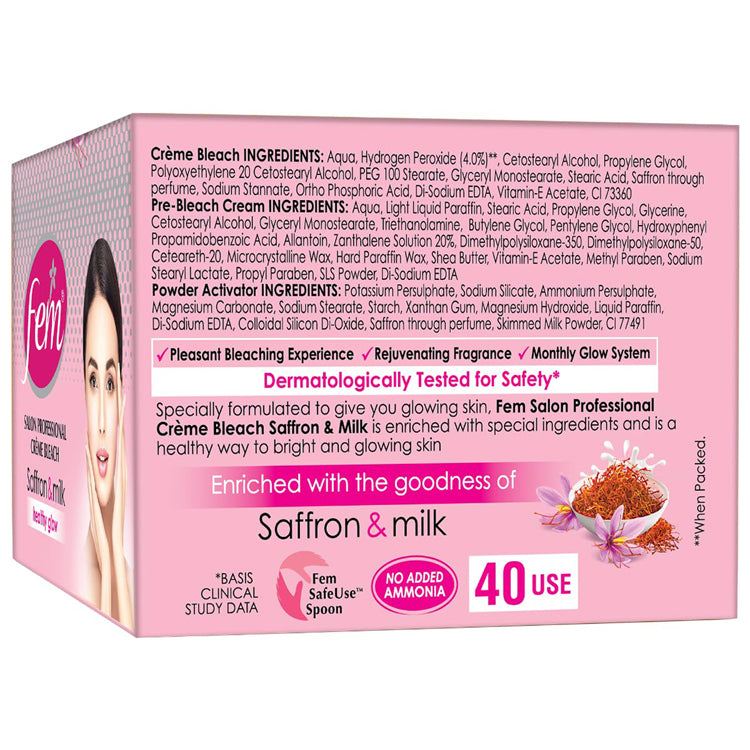 Fem Salon Professional Creme Bleach Saffron & Milk