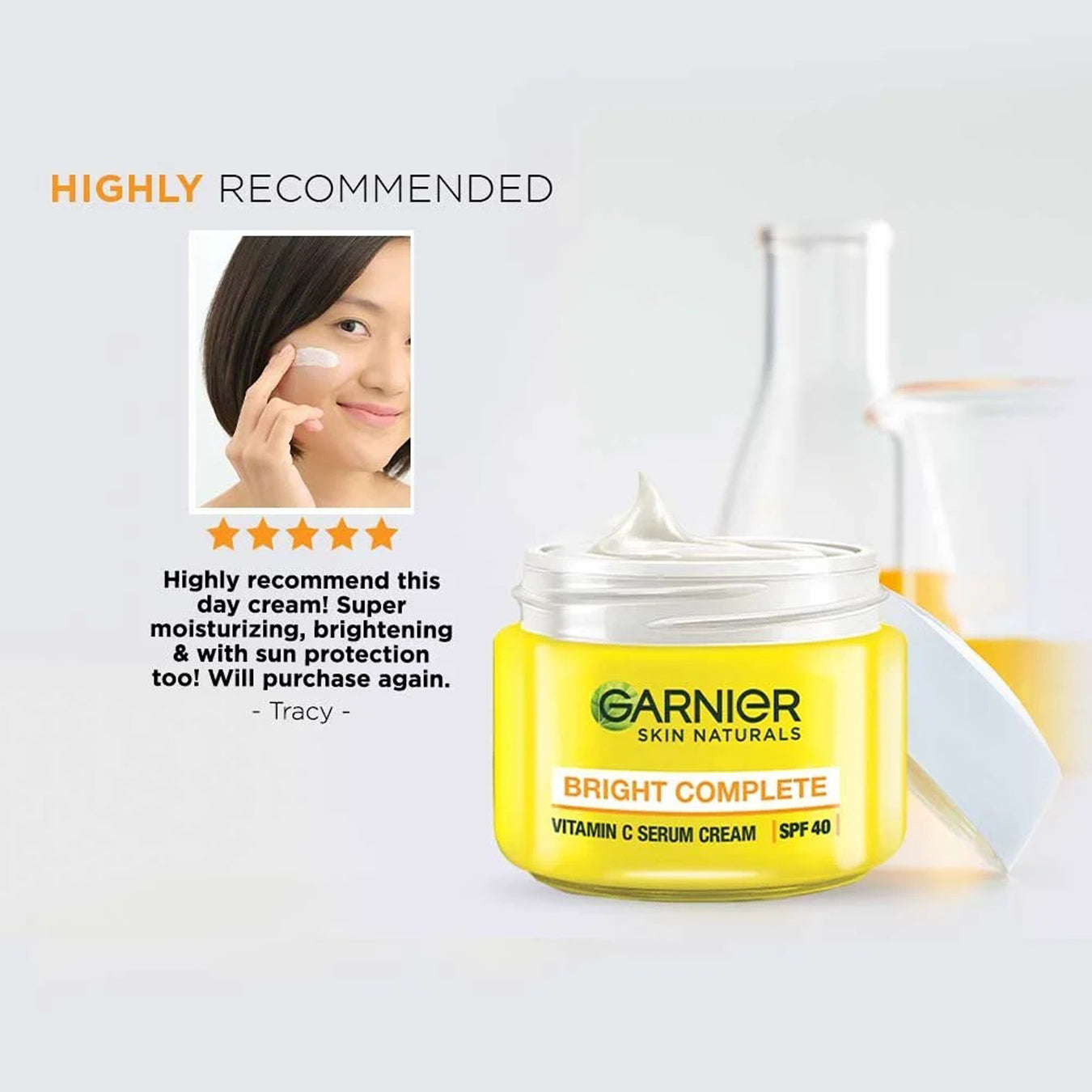 Garnier Bright Complete Vitamin C Serum Cream With Spf 40/Pa +++ 45G