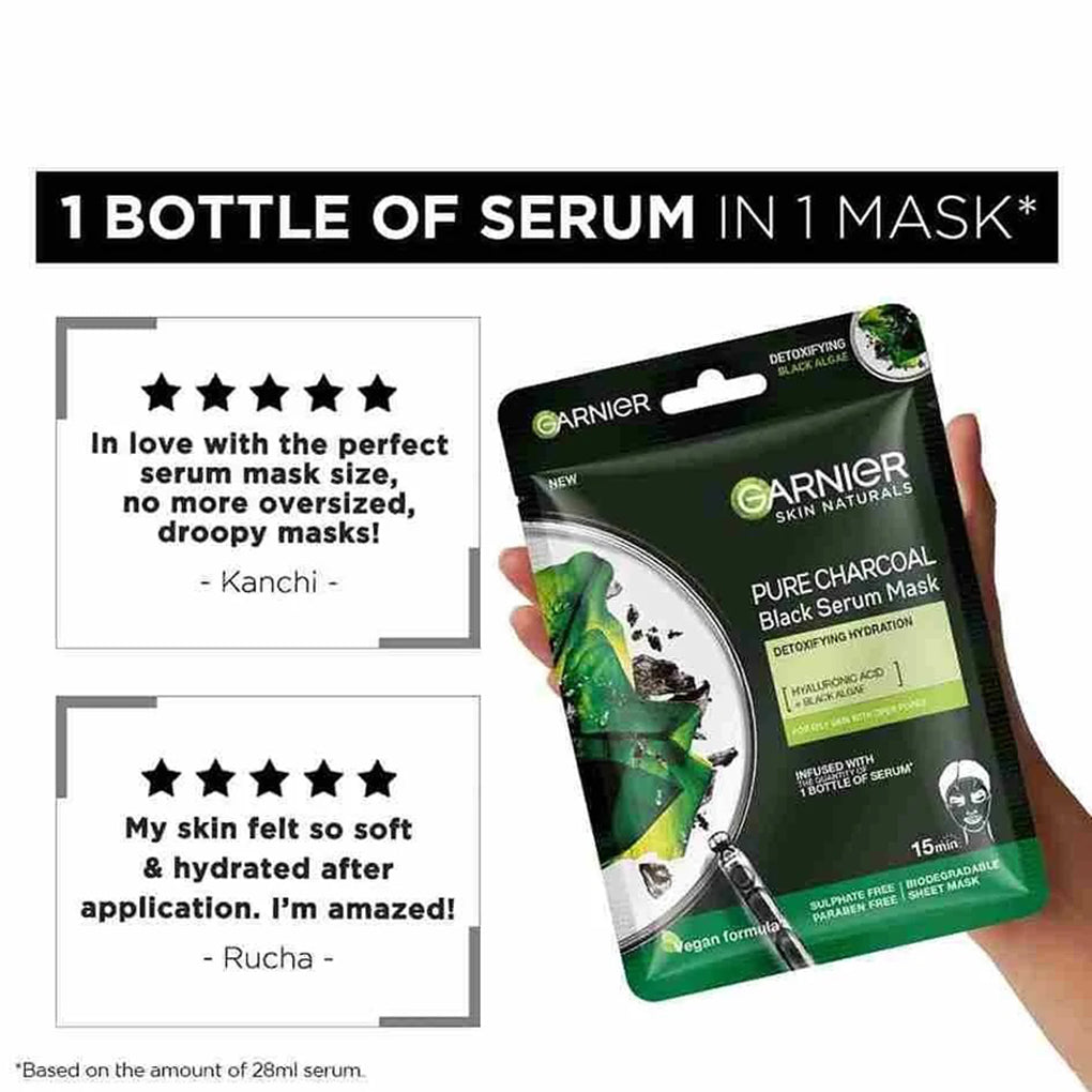 Garnier Charcoal Serum Sheet Mask 28G