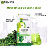 Garnier 5 Min Purifying Ampoule Mask For Oily Skin 2Per Niacinamide & Kale 15G