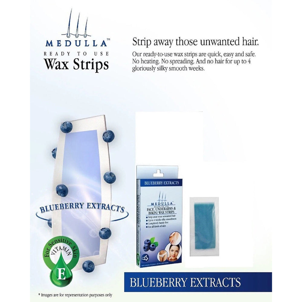 Medulla Face Underarms Bikini Wax Strips 36Pcs