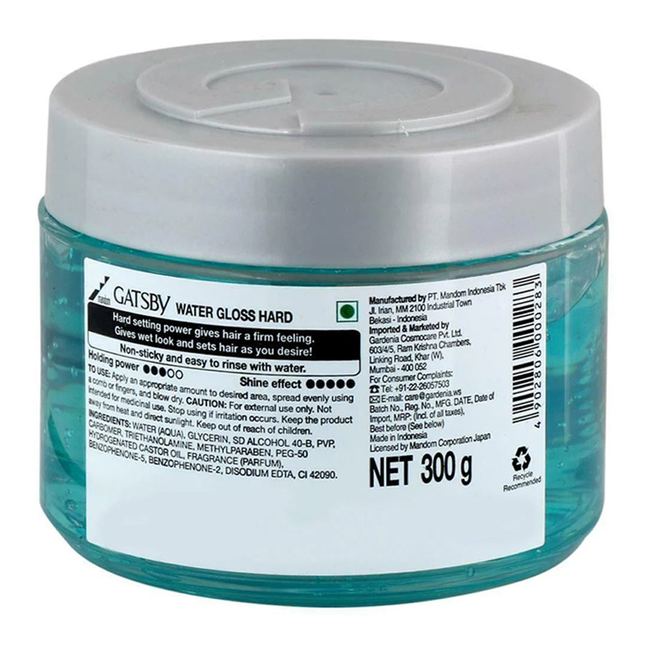 Gatsby Water Gloss Hard Holding Power Level 3 Wet Look Styling Hair Gel
