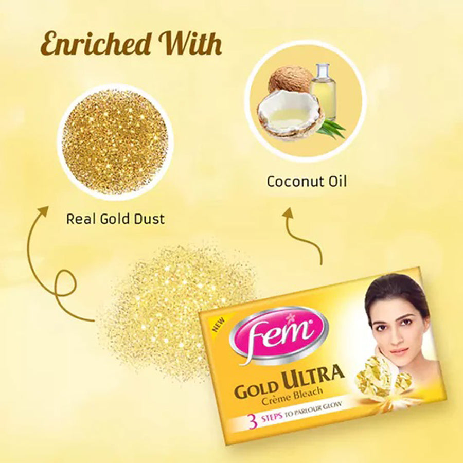 Fem Salon Creme Bleach Gold 24K Gold Dust