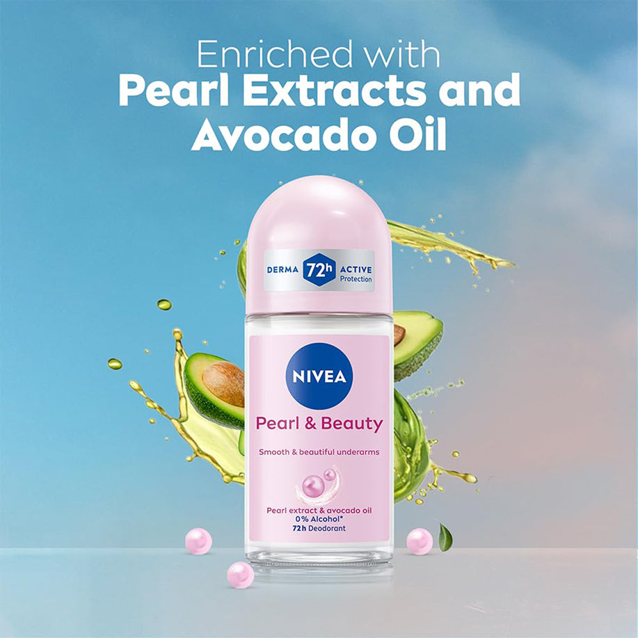 Nivea Pearl & Beauty Deodorant Roll On 50Ml