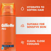 Gillette Icy Cool Menthol Shave Gel 195G