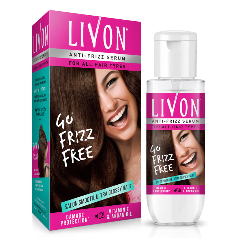 Livon Hair Serum For Women & Men All Hair Types Smooth, Frizz Free & Glossy Hair