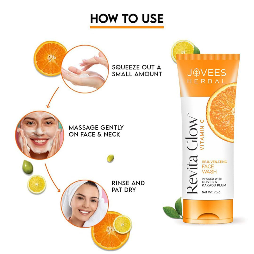 Jovees Revita Glow Vitamin C Face Wash 75G