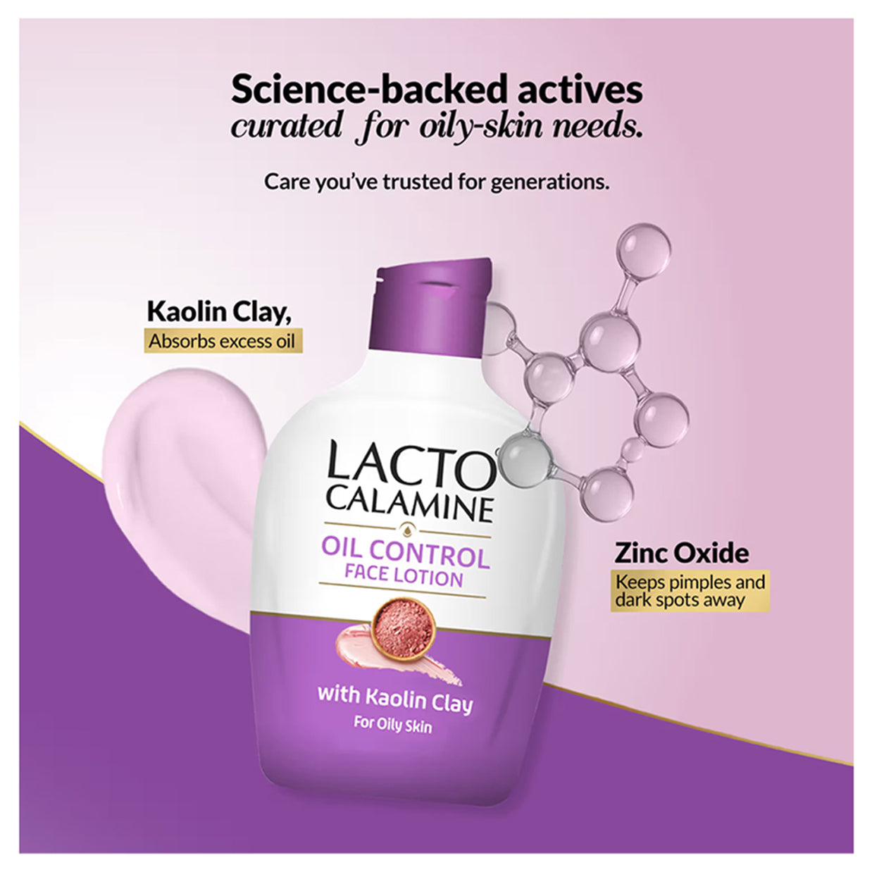 Lacto Calamine Face & Body Lotion Moisturizer For Oily Skin- Kaolin Clay & Glycerin Extracts