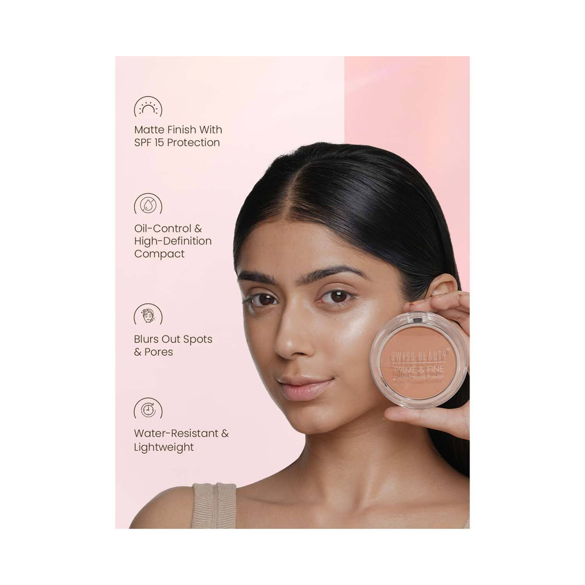 Swiss Beauty Prime & compact Powder 8G