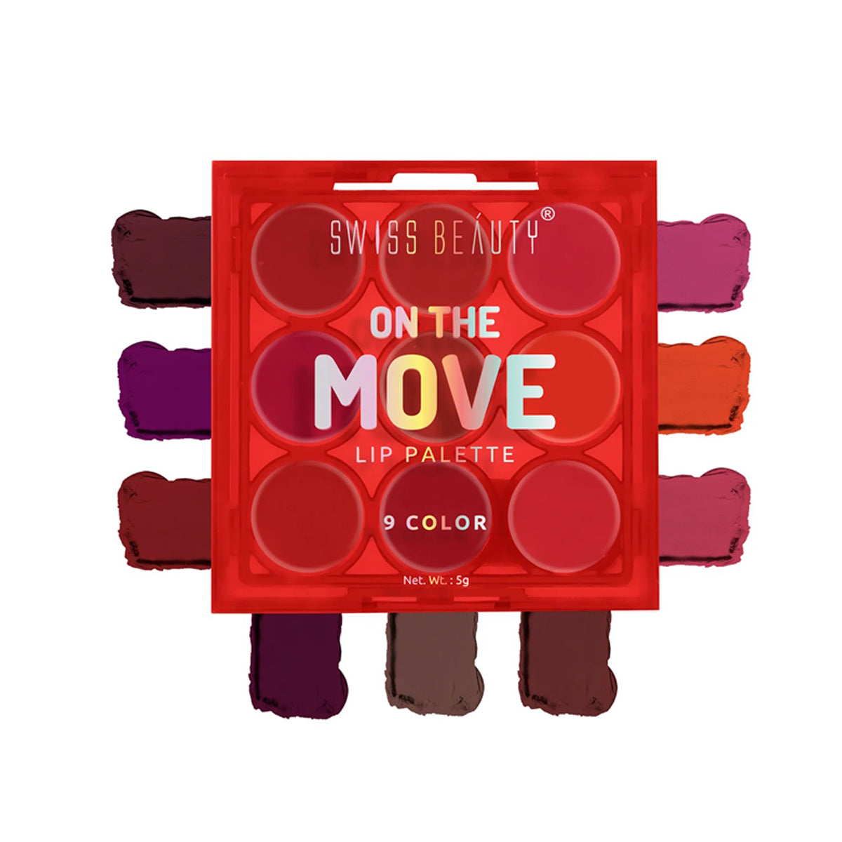 Swiss Beauty On The Move Lip Palette 9 Color 5G