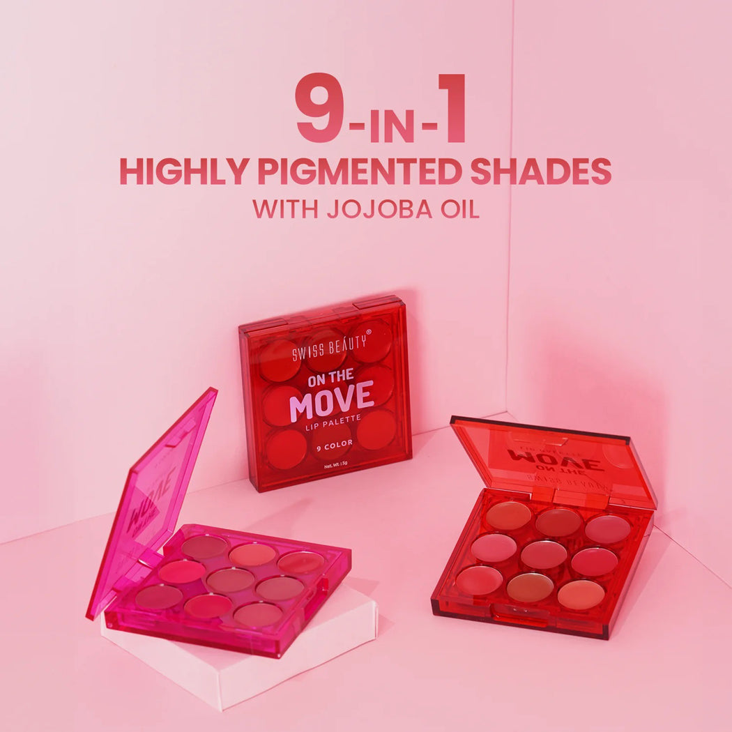 Swiss Beauty On The Move Lip Palette 9 Color 5G