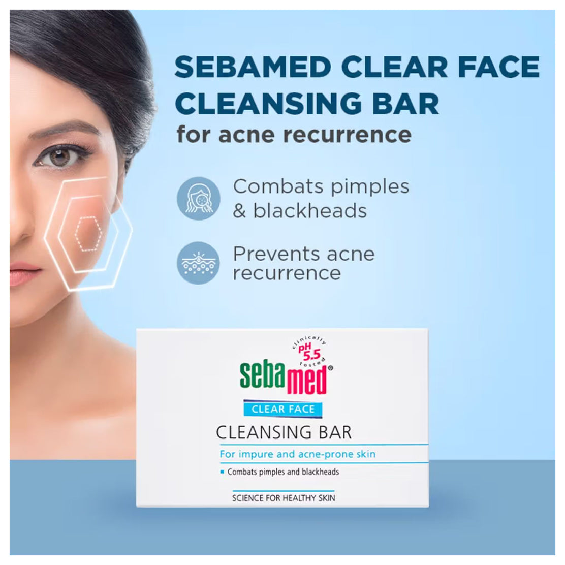 Sebamed Clear Face Cleansing Bar For impure And Oily Skin 100G