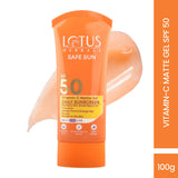 Lotus Herbals Safe Sun Vitamin C Matte Gel Daily Sunscreen Spf 50 Pa+++