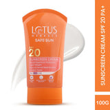 Lotus Safe Sunscreen Cream Pa+ Spf 20