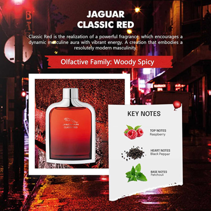 Jaguar Classic Red Eau De Toilette Natural Spray 100Ml