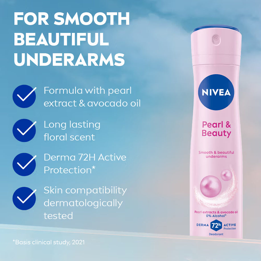 Nivea Deodorant Pearl & Beauty Pearl Extracts & Avocado Oil 150Ml