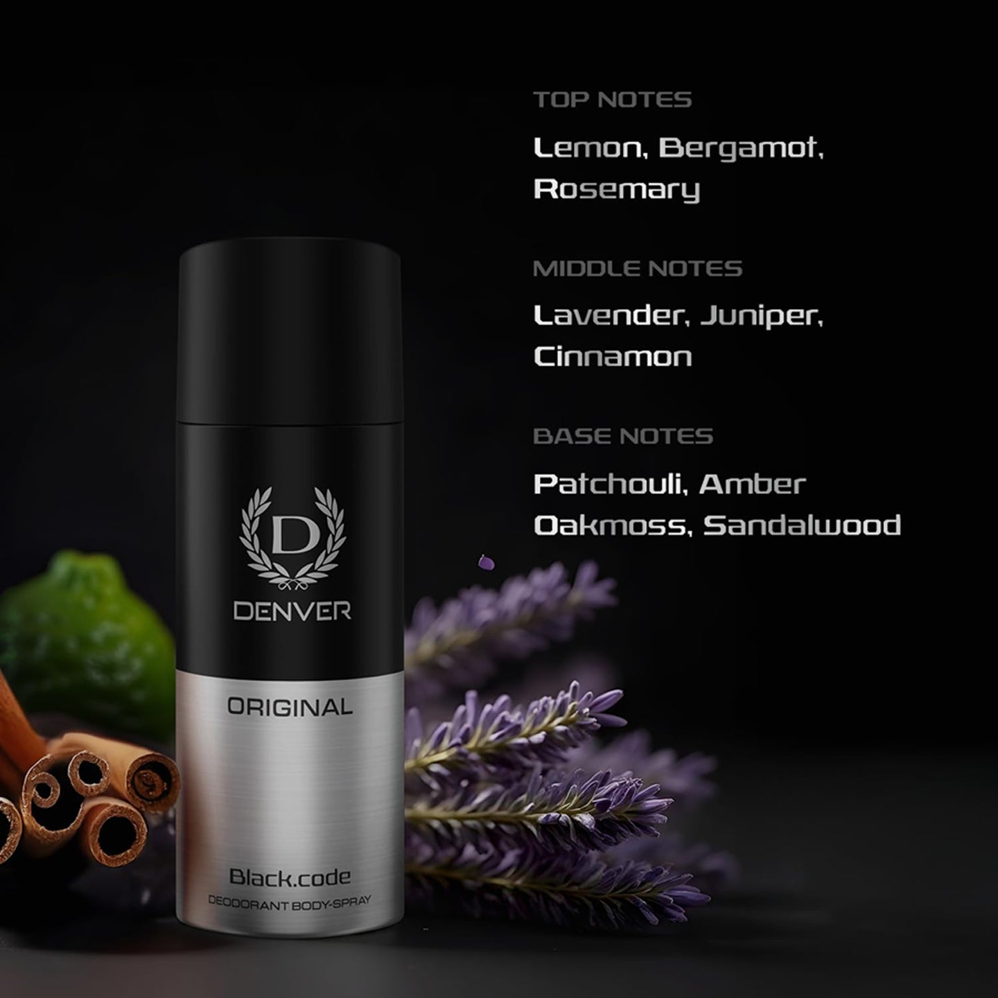 Denver Black.Code Deodorant Body-Spray 150Ml