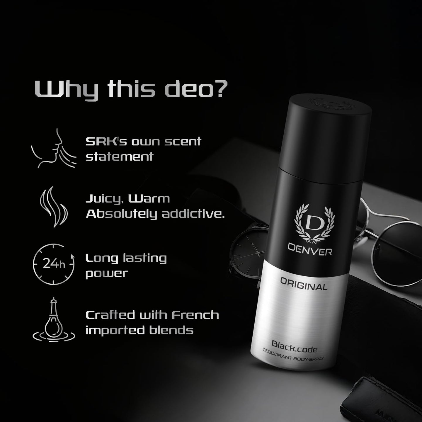 Denver Black.Code Deodorant Body-Spray 150Ml