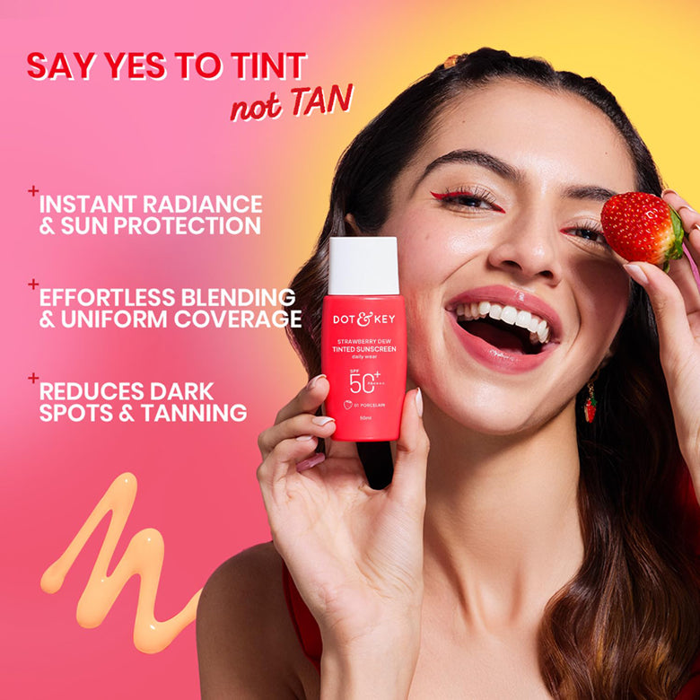 Dot & Key Strawberry Dew Tinted Sunscreen Spf 50+ Pa++++ 50Ml