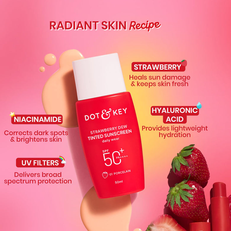 Dot & Key Strawberry Dew Tinted Sunscreen Spf 50+ Pa++++ 50Ml
