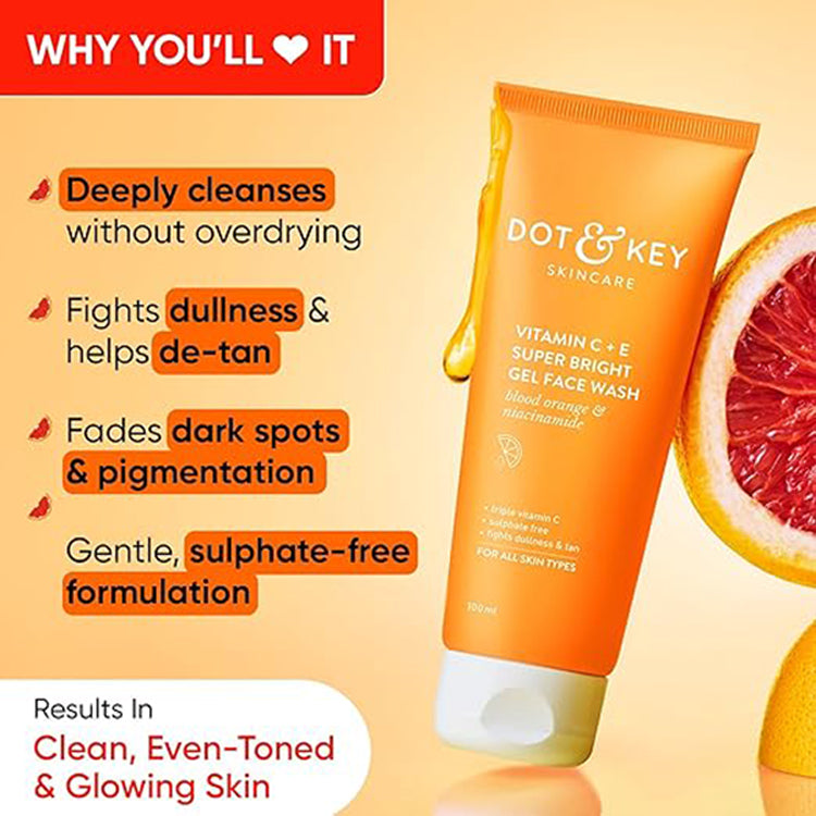 Dot & Key Super Bright Vitamin C + E Gel Face Wash
